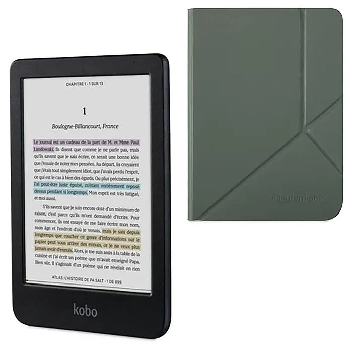 Kobo Clara Color Negro + SleepCover Verde