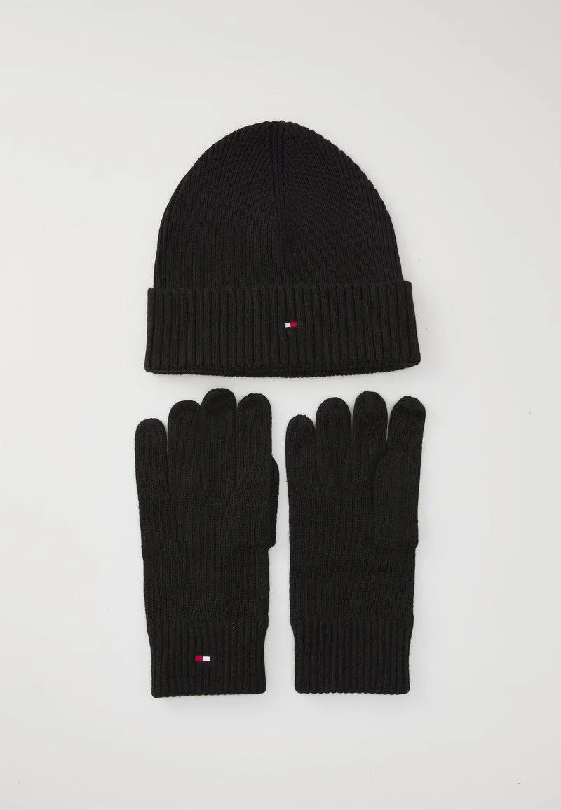 FLAG BEANIE & GLOVE SET UNISEX - Guantes - black