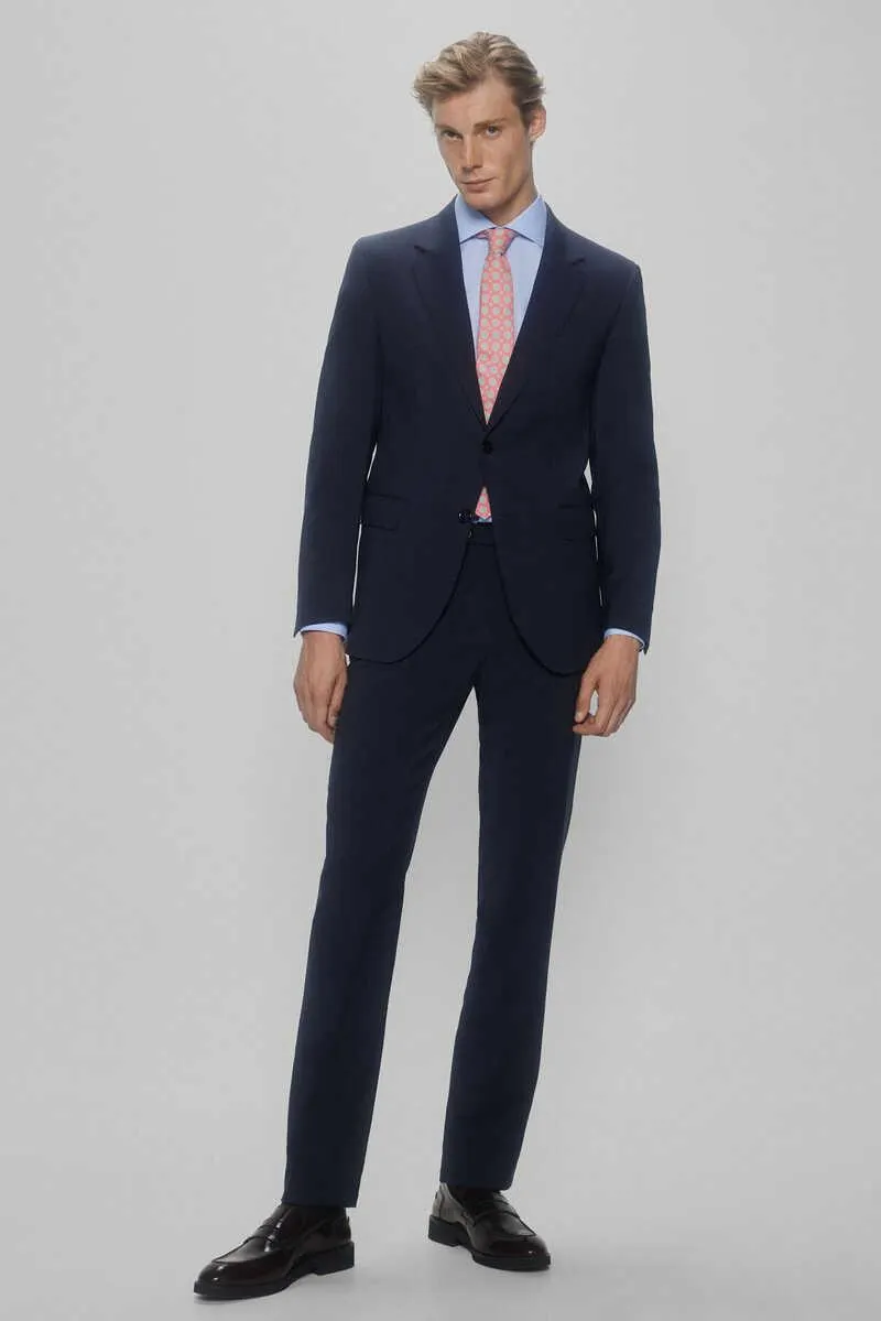 Pantalón cuadro marino slim