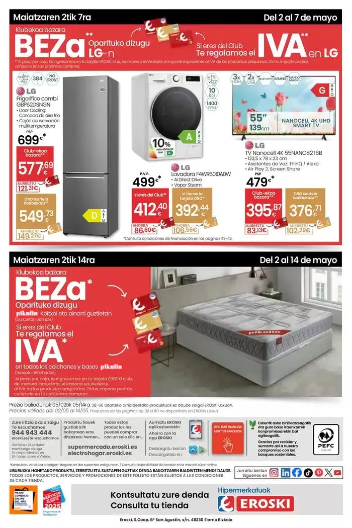 Catálogo de AUKERA OFERTA HIPERMERKATUAK EROSKI 2 de mayo al 13 de mayo 2025 - Página 60
