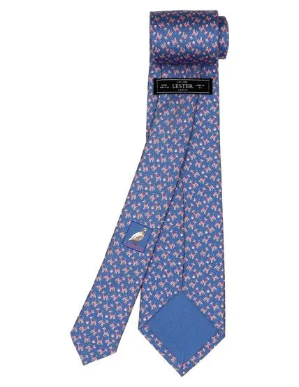 Corbata jirafas Azul/rosa