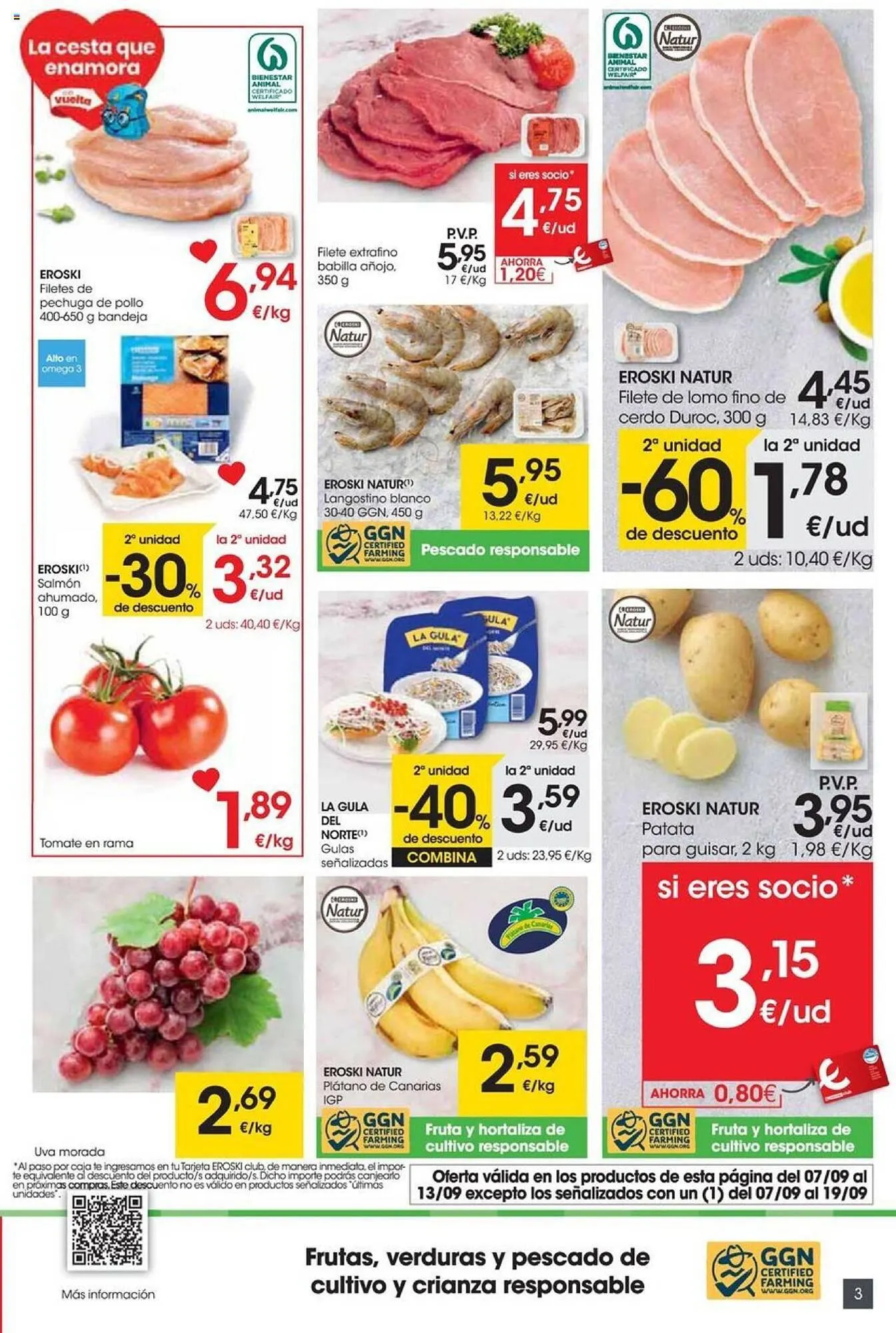 Catálogo de Folleto Eroski 7 de septiembre al 19 de septiembre 2023 - Página 3