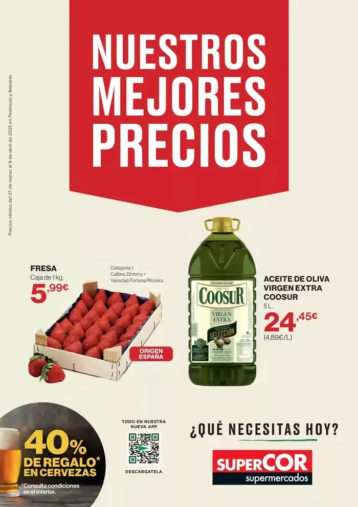 Catálogo de Supercor supermercado ofertas quincenales península 27 de marzo al 9 de abril 2025 - Página 1