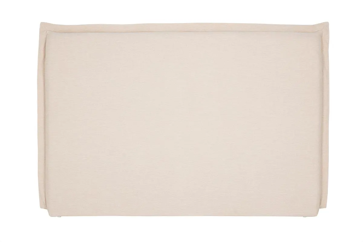 Cabecero de cama en tela efecto lino beige L160 cm PIA