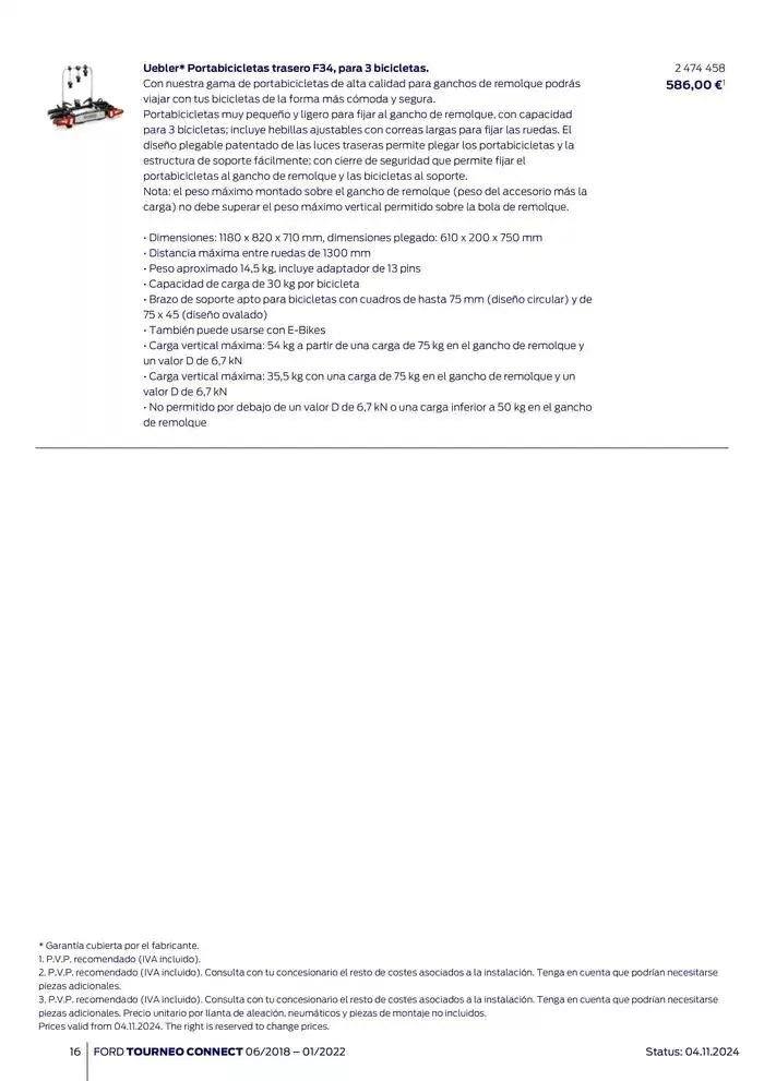 Catálogo de Ford de accesorios Tourneo Connect 13 de noviembre al 13 de noviembre 2025 - Página 16