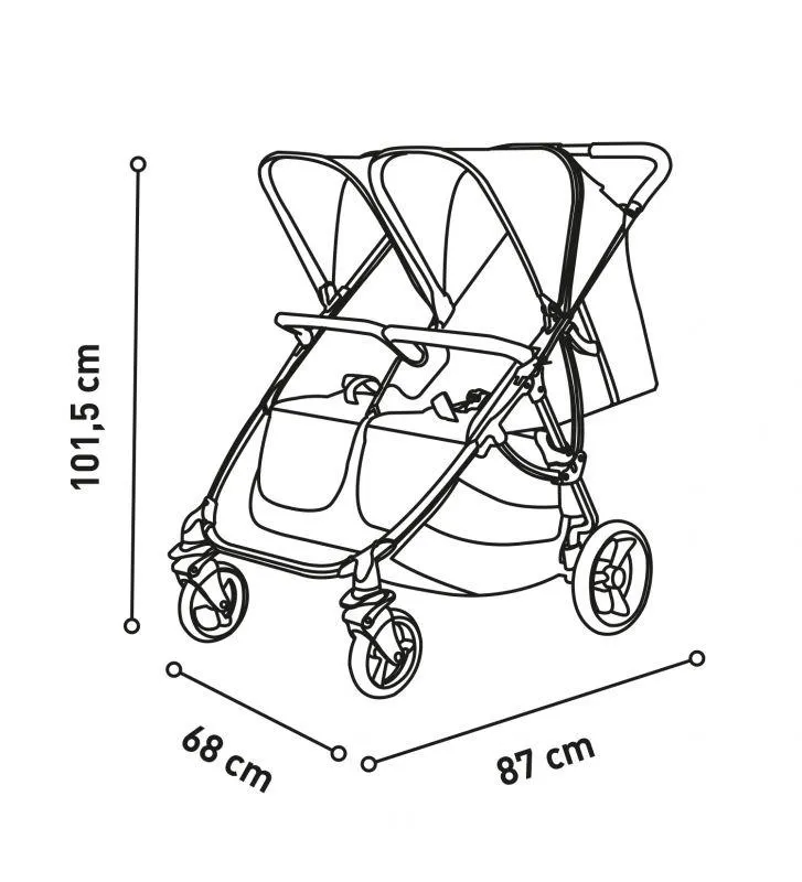 Silla de paseo Doble Bro Negro