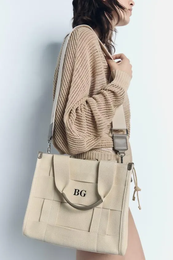 BOLSO MINI SHOPPER TEJIDO