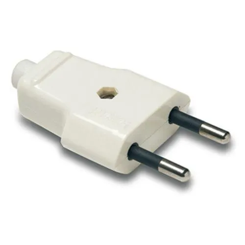 Clavija electricidad 10a-250v 35x67x16 policarbonato blanco famatel 1001