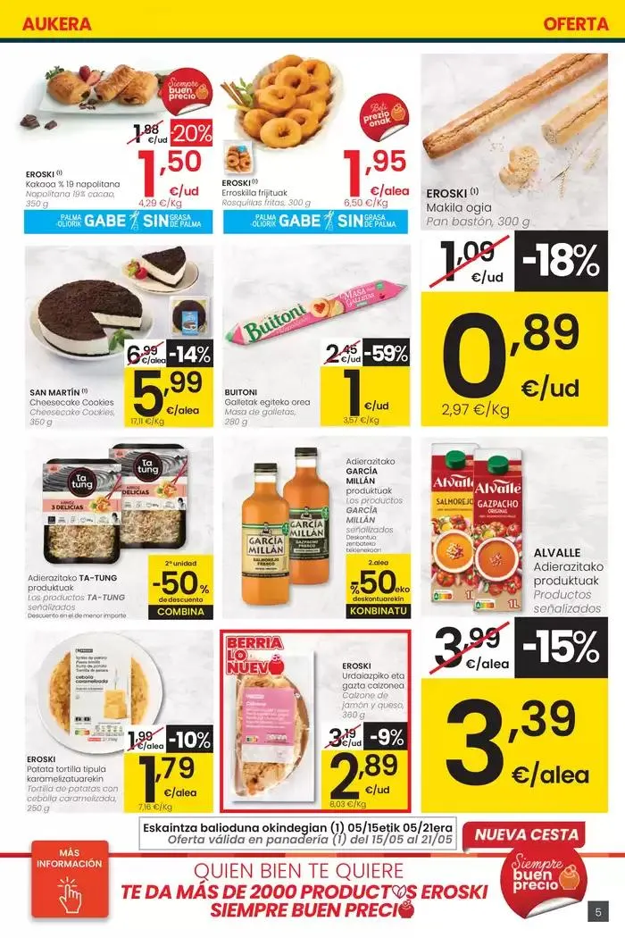 Catálogo de AUKERA OFERTA HIPERMERKATUAK EROSKI 15 de mayo al 27 de mayo 2025 - Página 5