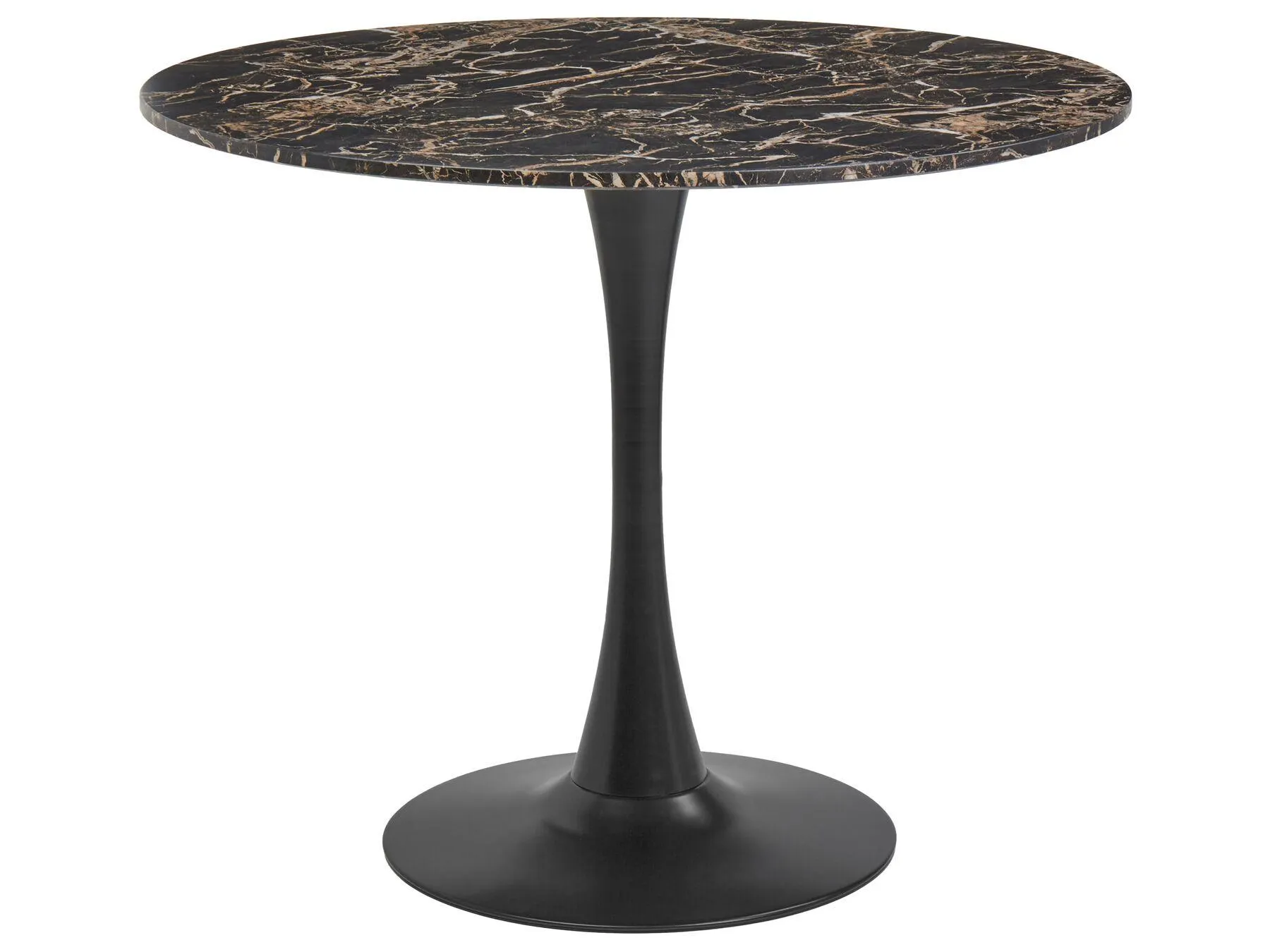 Mesa de comedor BOCA Mármol negro 90 cm 90 cm