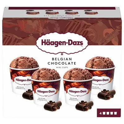 Helado Häagen-Dazs bhocolate belga 4 uds