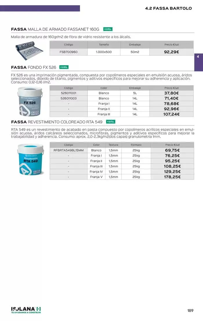 Catálogo de FACHADAS – TARIFA ISOLANA 2025 9 de enero al 30 de junio 2025 - Página 8