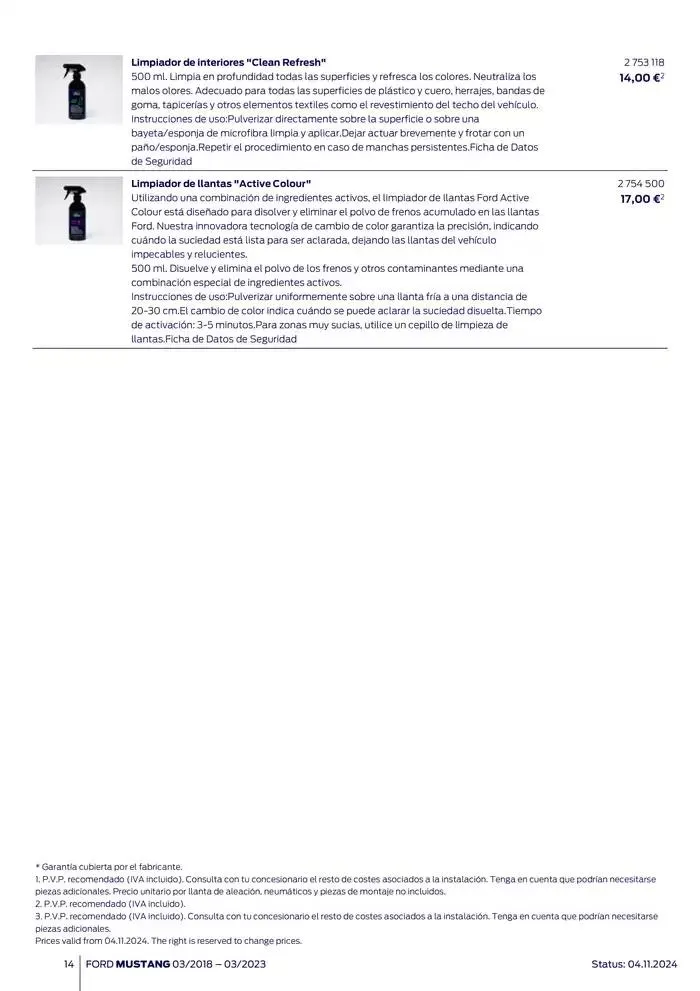 Catálogo de Ford de accesorios Ford Mustang 13 de noviembre al 13 de noviembre 2025 - Página 14