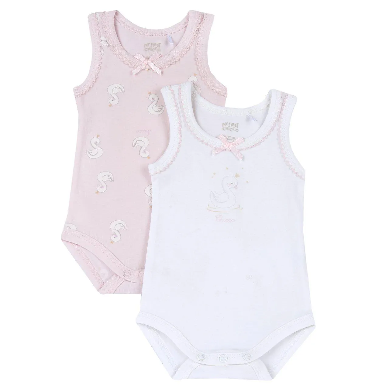 Set de 2 bodies tirantes rosa