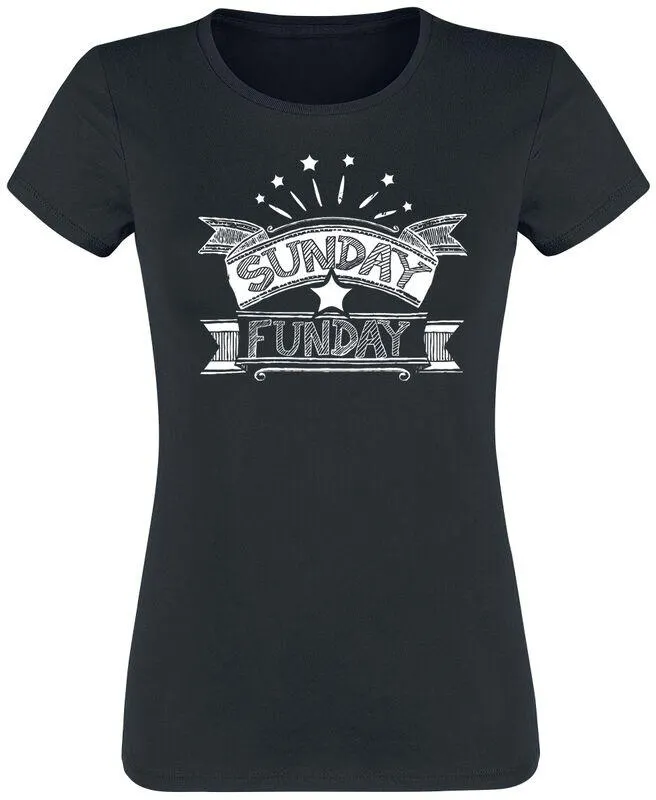 "Sunday funday" Camiseta Negro de Slogans