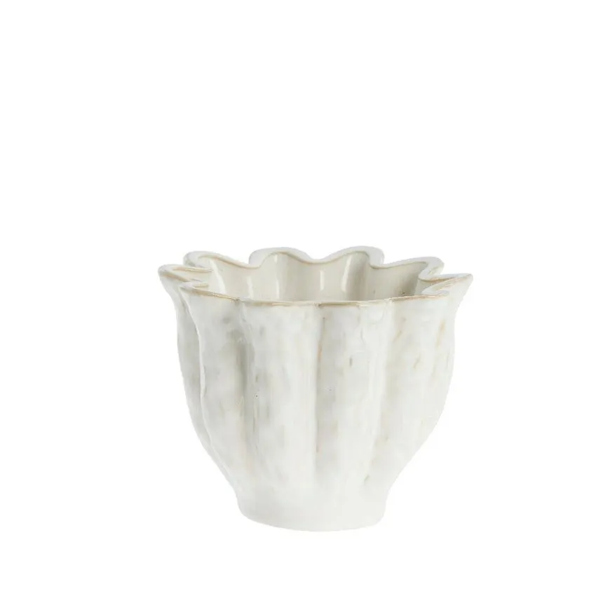 Vielle flower pot Ø14 cm. off white