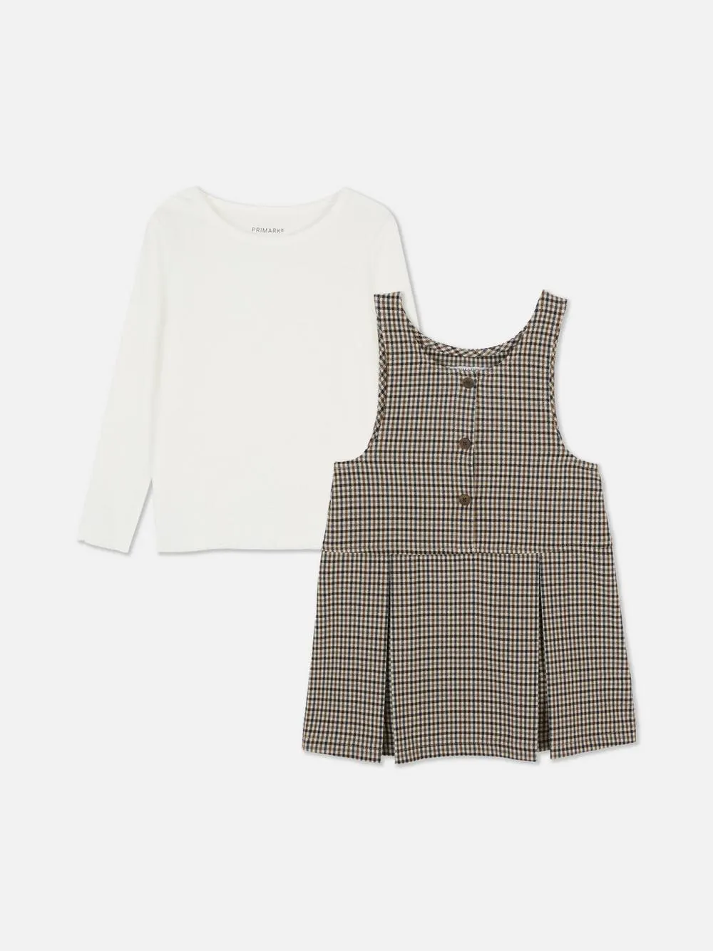 1,5-8 años | Top de manga larga y vestido plisado