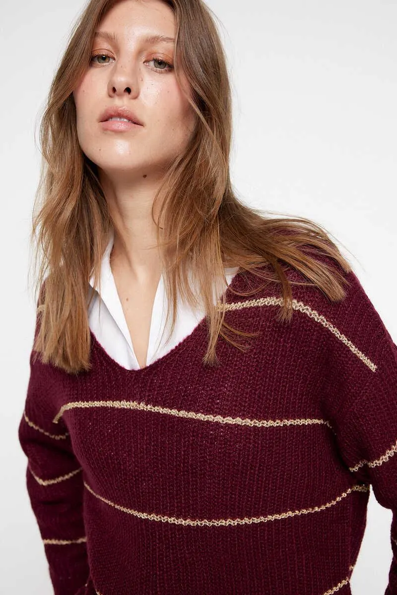 Jersey Rayas Con Lurex