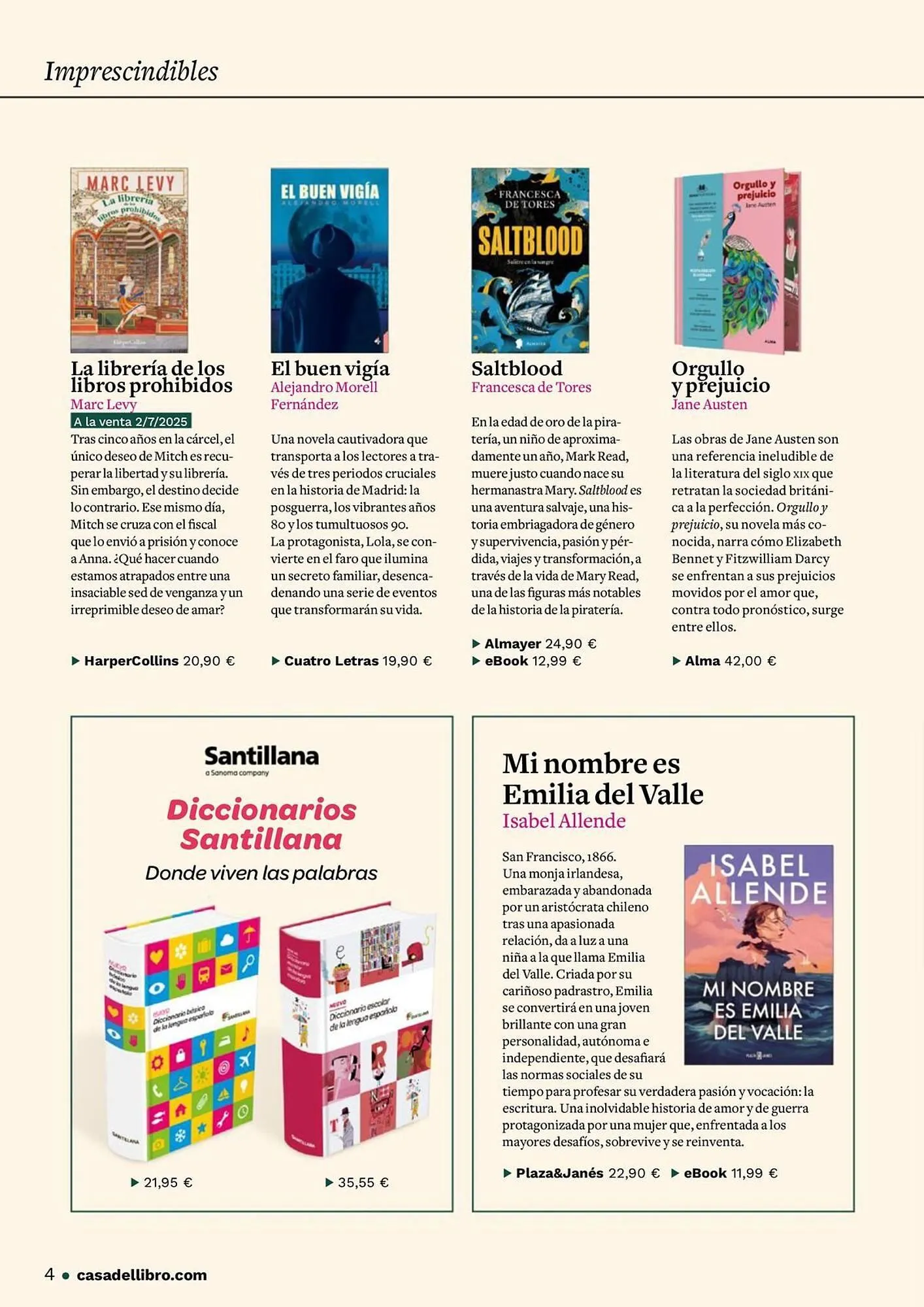 Catálogo de Folleto Casa del Libro 7 de julio al 31 de julio 2025 - Página 4