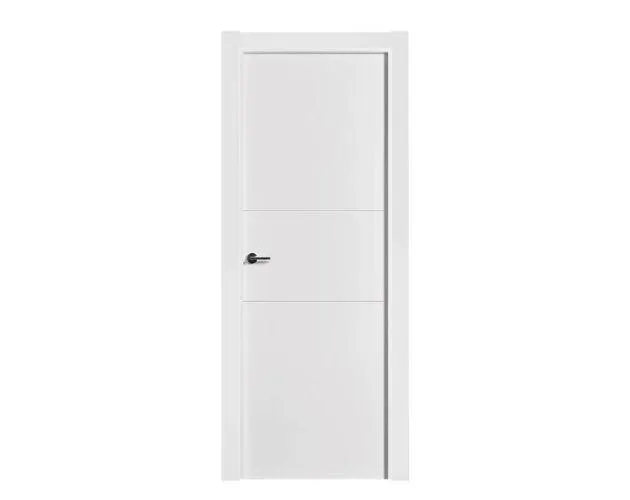 Puerta de interior lacada Aldan blanca 72,5cm derecha con tapajuntas 7mm