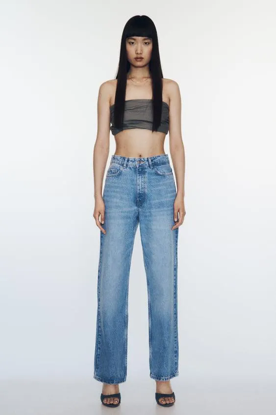 JEANS Z1975 RECTOS TIRO ALTO FULL LENGTH