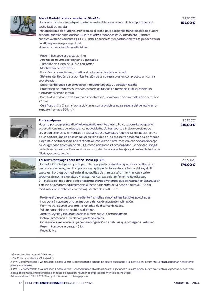 Catálogo de Ford de accesorios Tourneo Connect 13 de noviembre al 13 de noviembre 2025 - Página 12