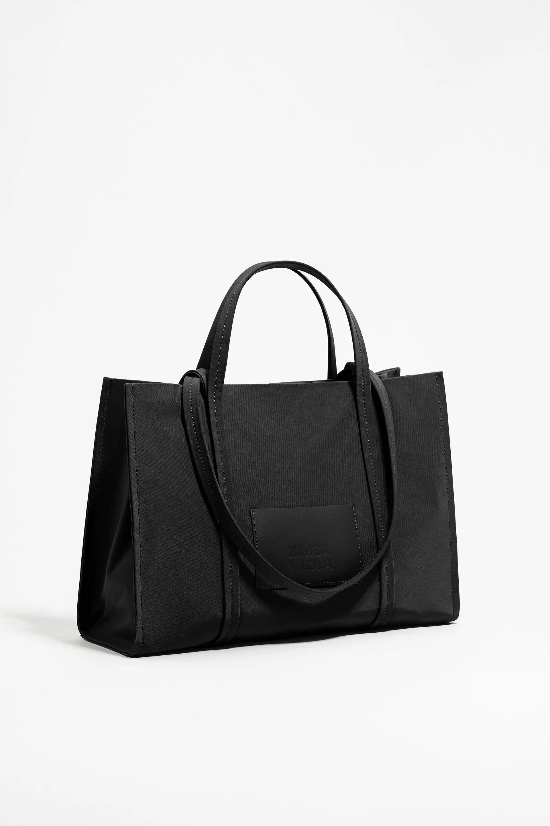Bolso shopper grande nylon negro