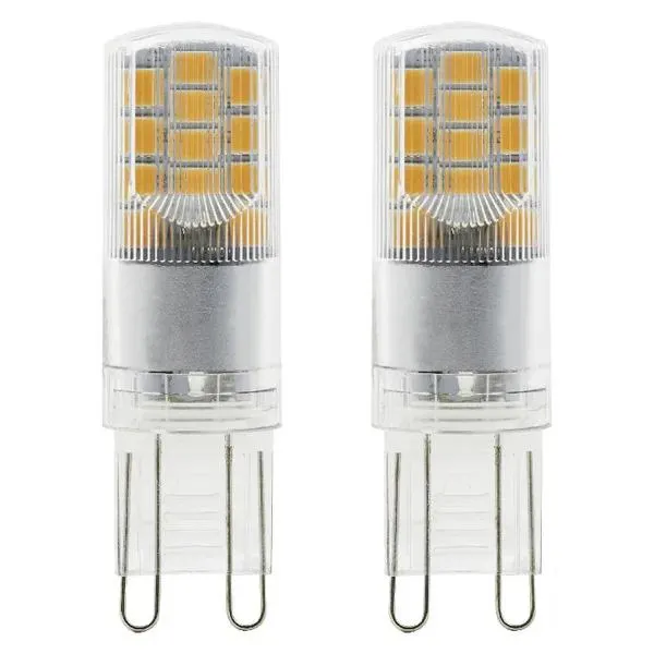 Pack de 2 bombillas led g9 300lm 2,6w luz neutra