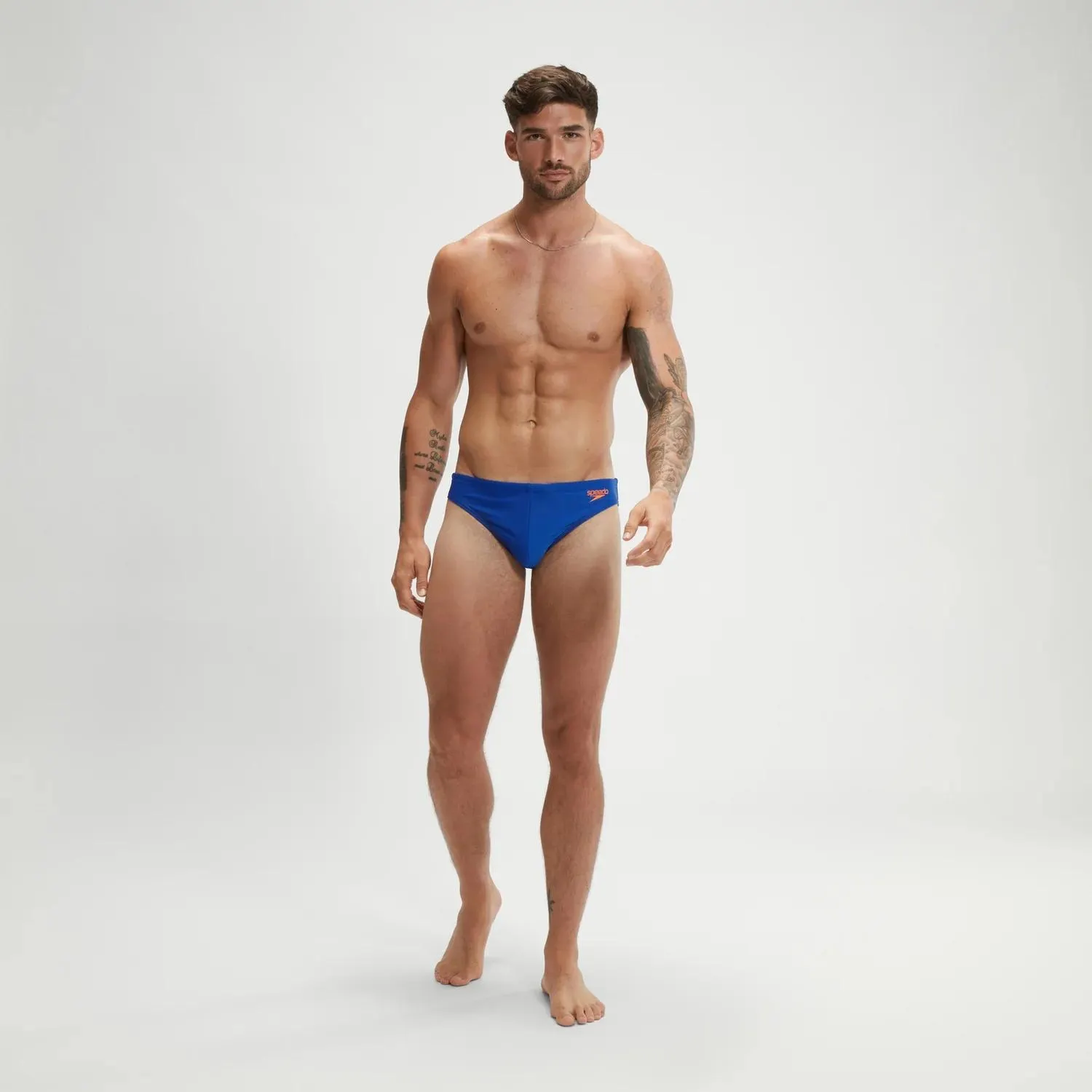 Slip con protección solar de 5 cm para hombre, azul