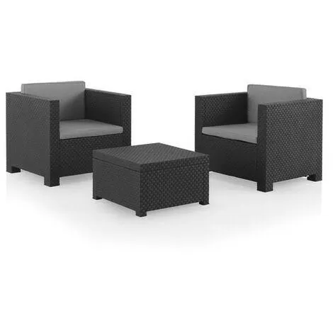 Sillón individual SHAF de exterior jardín - Grafito