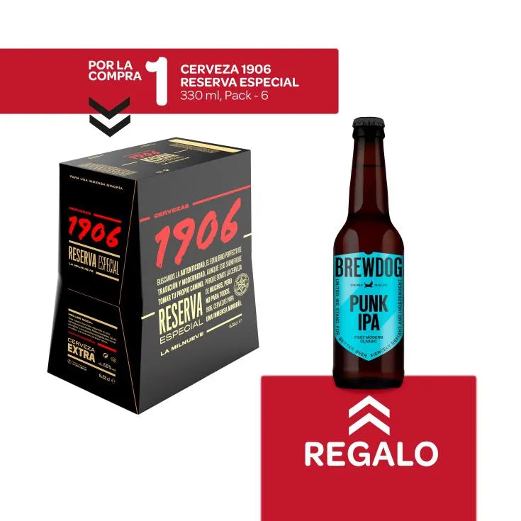 cerveza reserva especial pk6 + cerveza gratis