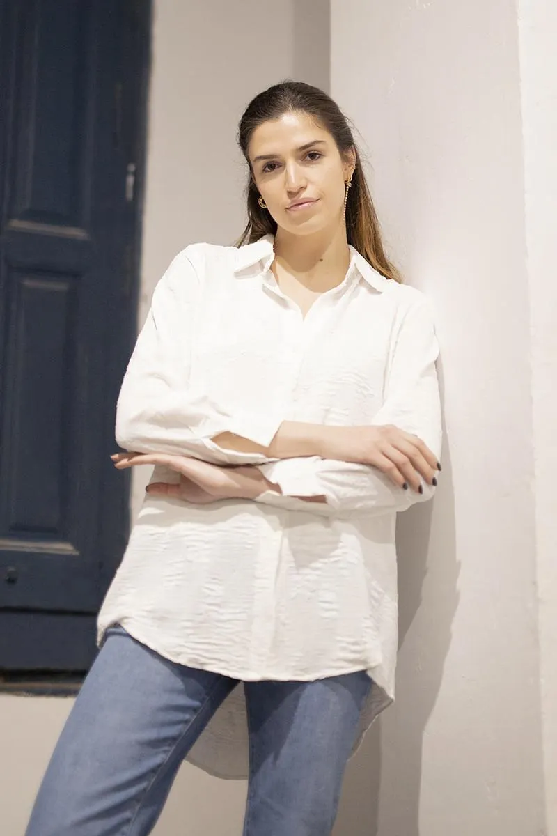 Camisa bordado blanco