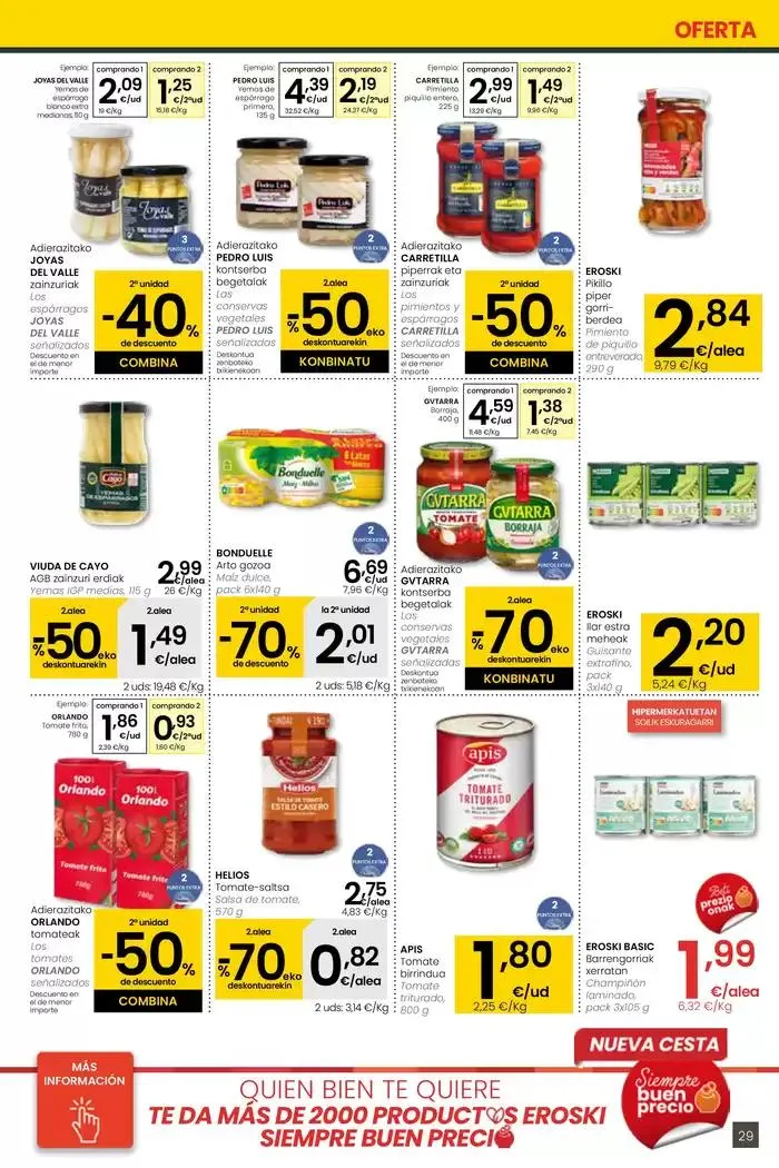 Catálogo de AUKERA OFERTA HIPERMERKATUAK EROSKI 10 de abril al 29 de abril 2025 - Página 29