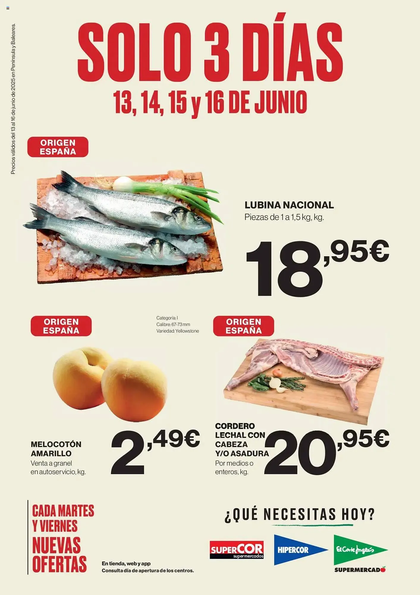 Catálogo de Folleto Hipercor 13 de junio al 16 de junio 2025 - Página 1