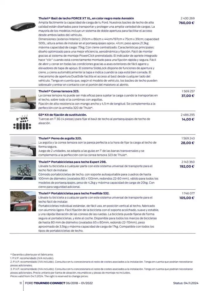 Catálogo de Ford de accesorios Tourneo Connect 13 de noviembre al 13 de noviembre 2025 - Página 11