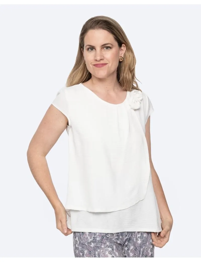 Blusa Crep Capa Dos Flores