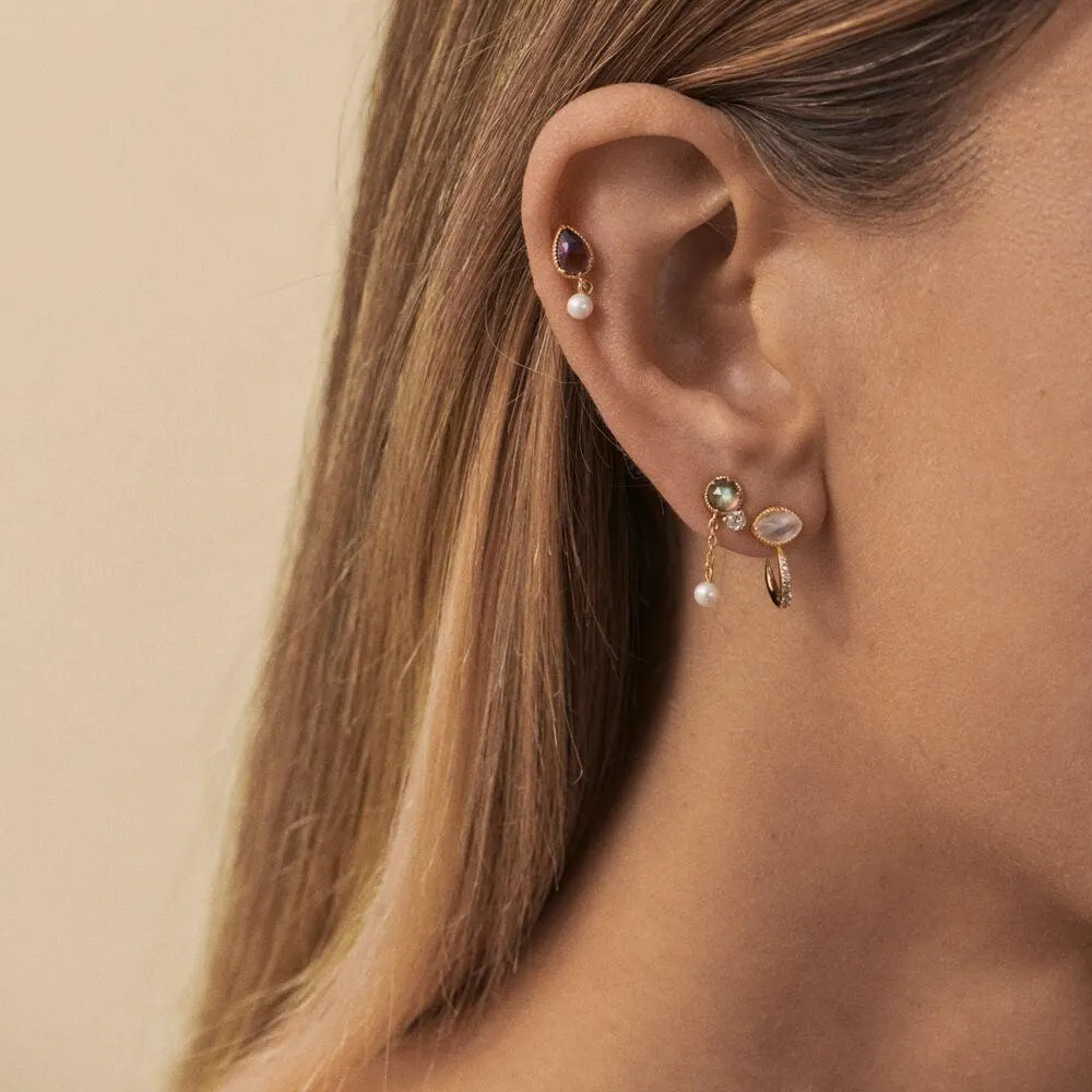 Piercing mini PRECIEUX - Violeta / Oro