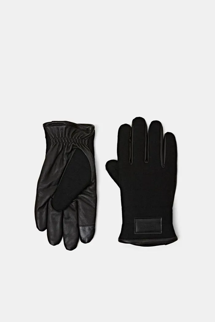 Guantes de piel y lana