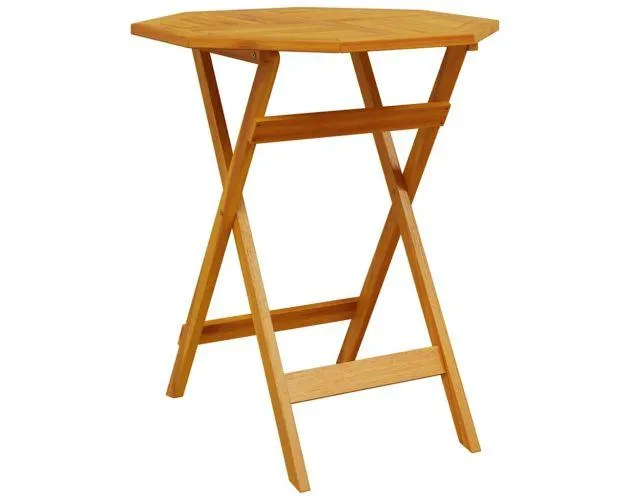 vidaXL mesa de jardín plegable madera maciza de acacia ø70x75 cm