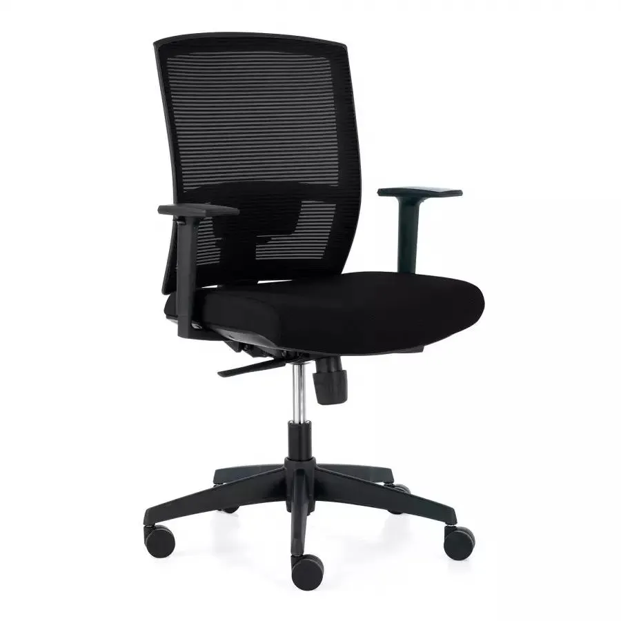 Silla de oficina ergonómica Akira, mecanismo sincro - Negro