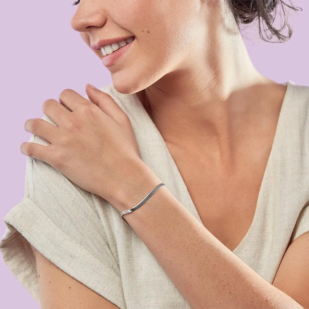 Pulsera de cadena EFFLEURE - Plata