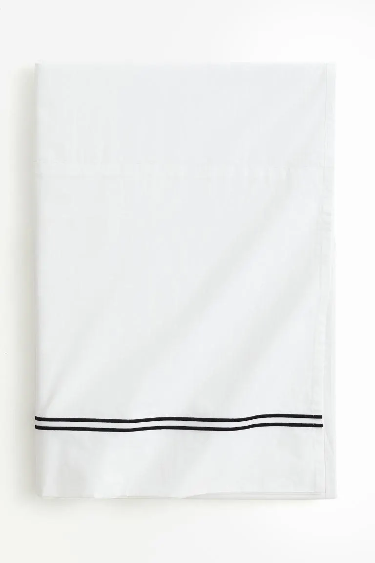 Sábana encimera en percal de algodón