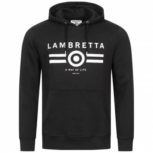 Lambretta Logo Hombre Sudadera con capucha SS10887-NEGRO