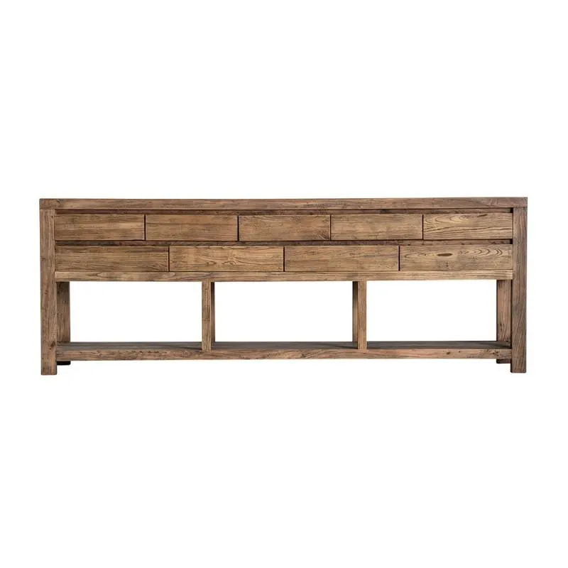 Elm wood console table · Norvik 220cm