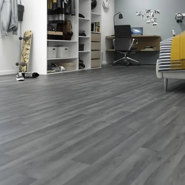 Suelo laminado AC4 Valdanos gris 128,6x19,4 cm Cooke & Lewis