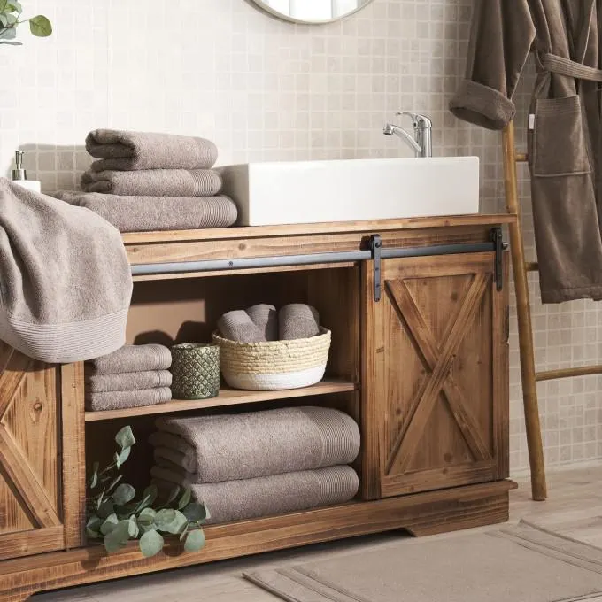 Toalla algodón peinado - Basic LM Taupe