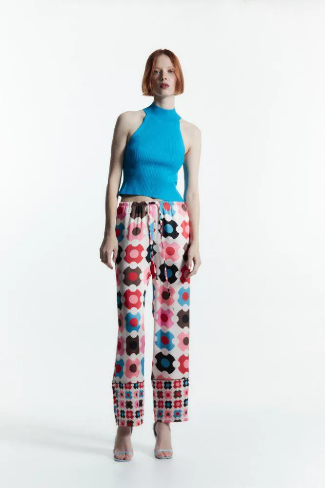 Pantalón estampado geométrico