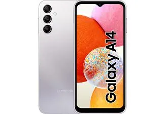 Móvil - Samsung Galaxy A14, Plata, 128 GB, 4 GB RAM, 6.6" FHD+, Mediatek Helio G85, 5000 mAh, Android