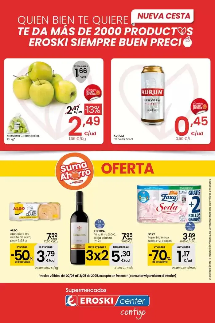 Catálogo de SUMA AHORRO EROSKI CENTER 2 de mayo al 13 de mayo 2025 - Página 1