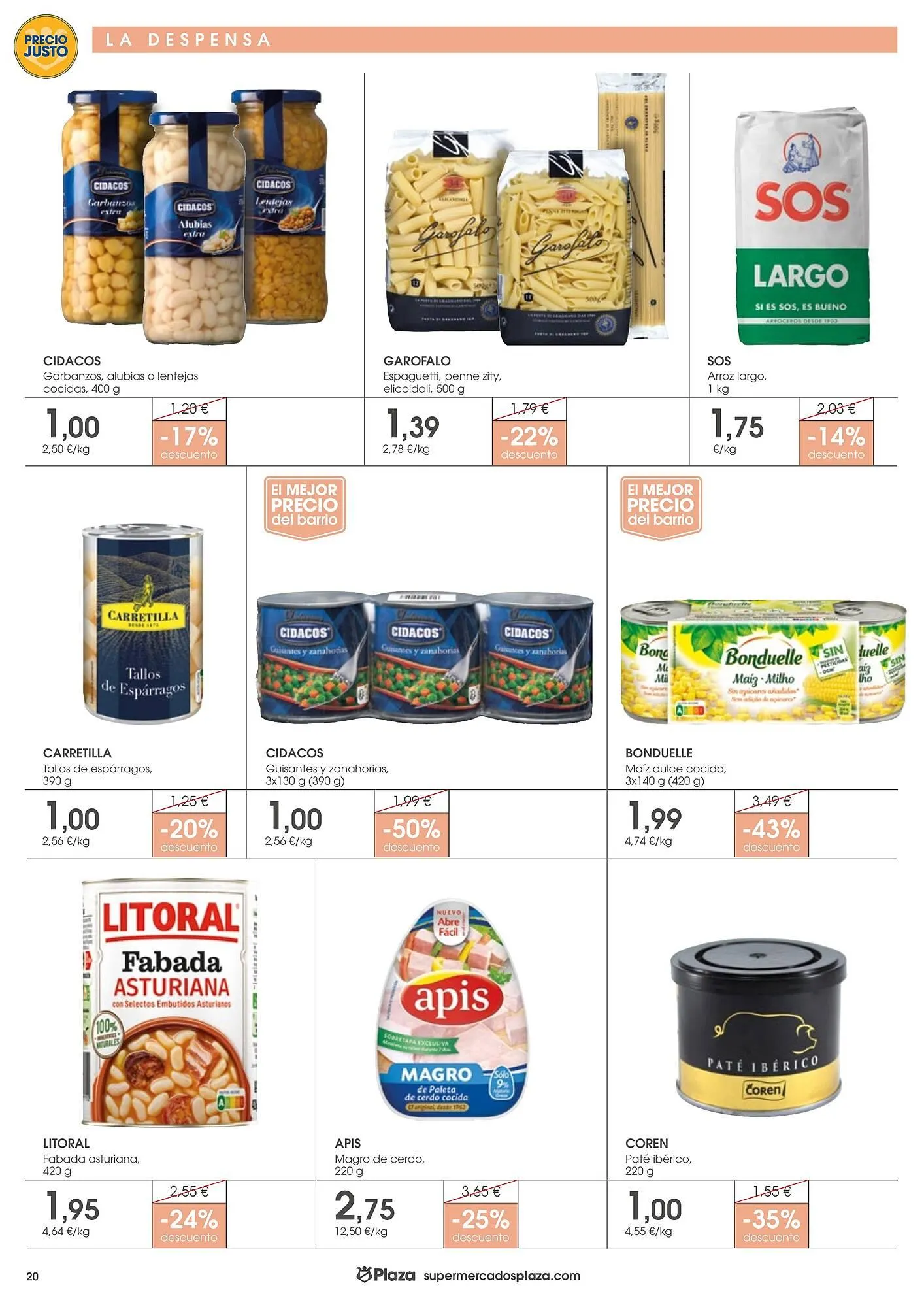 Catálogo de Folleto Supermercados Plaza 8 de mayo al 28 de mayo 2025 - Página 20